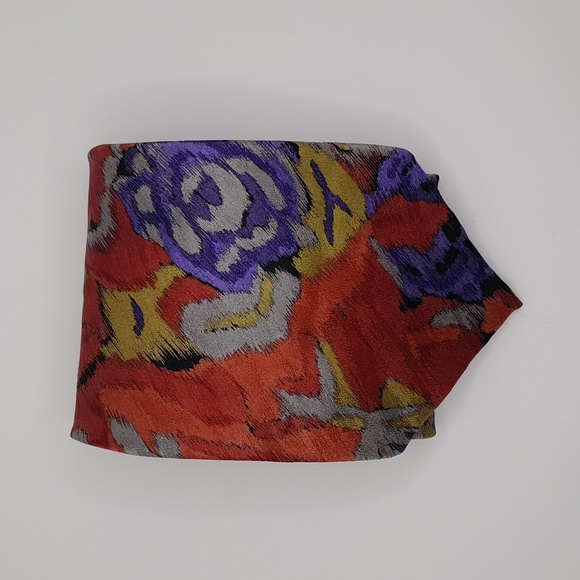 Cellini 100%‎ Vintage Silk Floral Neck Tie - Picture 1 of 6